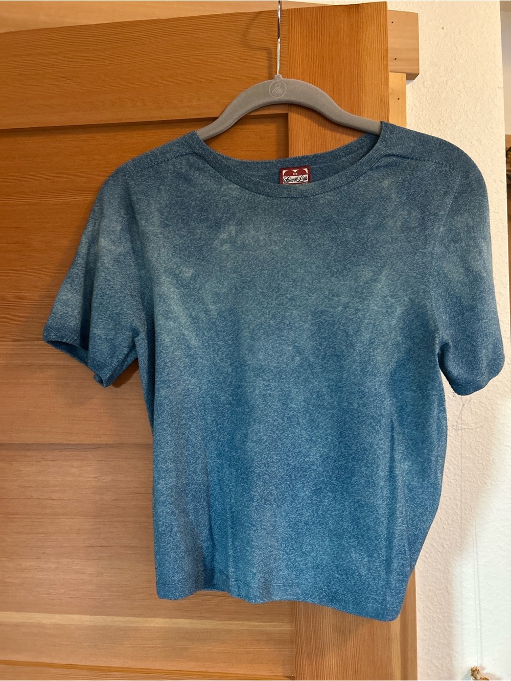 Blank Lab Blue Short-Sleeve Indigo-dyed Tee